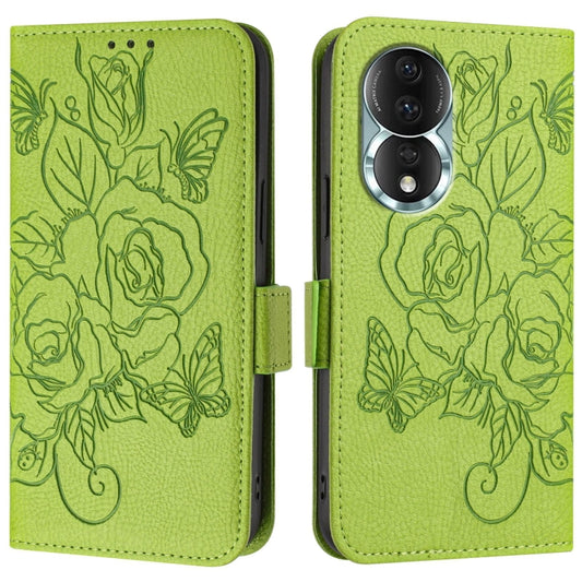 Embossed Rose RFID Anti-theft Leather Phone Case