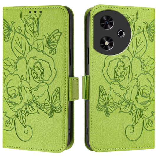 Embossed Rose RFID Anti-theft Leather Phone Case