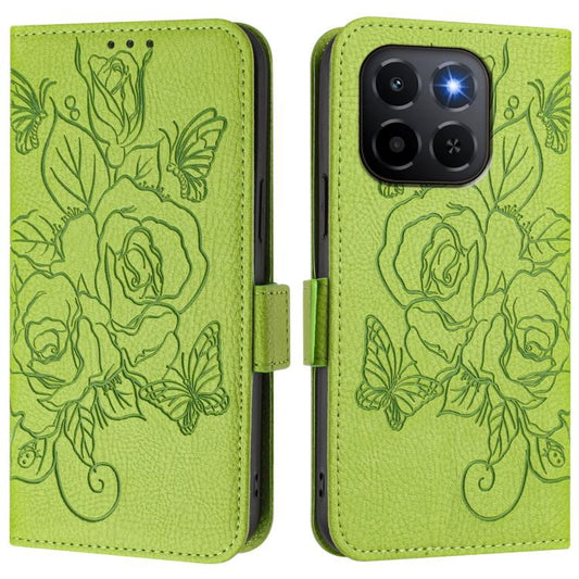 Embossed Rose RFID Anti-theft Leather Phone Case