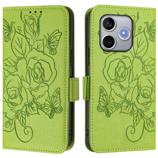 Embossed Rose RFID Anti-theft Leather Phone Case, For Honor 600 Lite Global, For Honor Magic8 Pro Air 5G, For Honor X8d 4G, For Honor Magic8 Pro, For Honor Magic8, For Honor Play 70 Plus, For Honor X5c Plus, For Honor X6c 4G                            ...