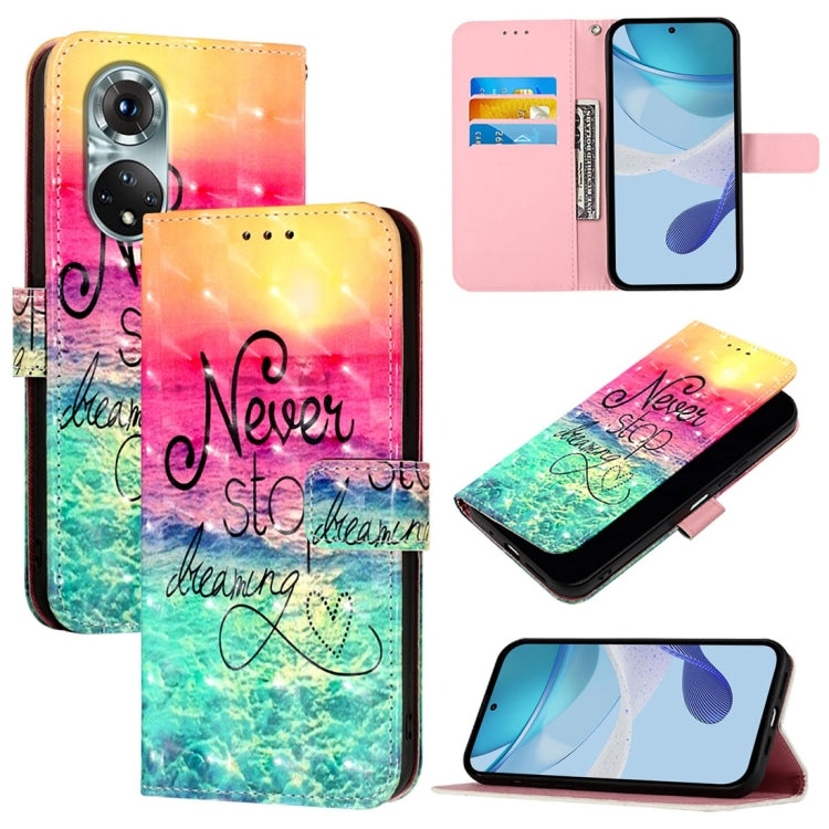 3D Painting Horizontal Flip Leather Phone Case
