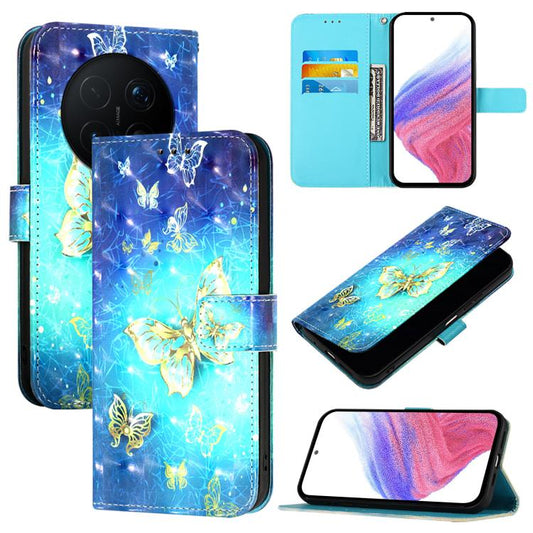 3D Painting Horizontal Flip Leather Phone Case