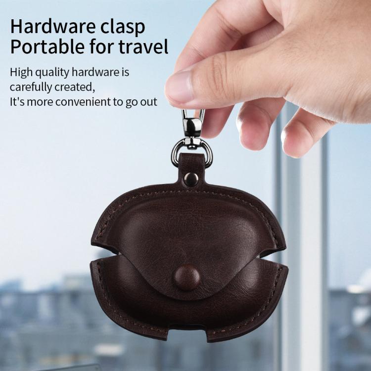 Business Leather Earphone Protective Case with Hook, For Redmi Buds 6 Pro, For Redmi Buds 5 / 6S, For Redmi Buds 5 Pro / Buds 4 Pro, For Redmi Buds 4