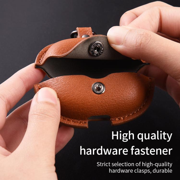 Business Leather Earphone Protective Case with Hook, For Redmi Buds 6 Pro, For Redmi Buds 5 / 6S, For Redmi Buds 5 Pro / Buds 4 Pro, For Redmi Buds 4