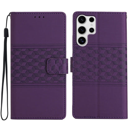 Diamond Embossed Skin Feel Leather Phone Case
