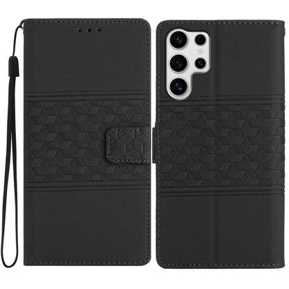 Diamond Embossed Skin Feel Leather Phone Case