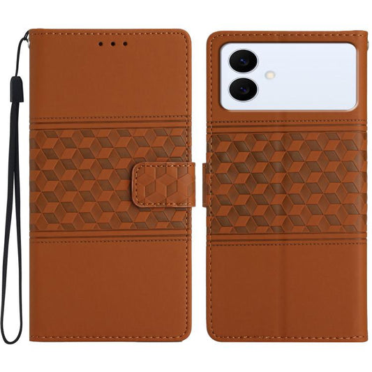 Diamond Embossed Skin Feel Leather Phone Case, For Samsung Galaxy S26 Edge 5G, For Samsung Galaxy S26 Ultra 5G, For Samsung Galaxy S26 5G, For Samsung Galaxy S25 Edge 5G, For Samsung Galaxy S25 5G, For Samsung Galaxy S25+ 5G