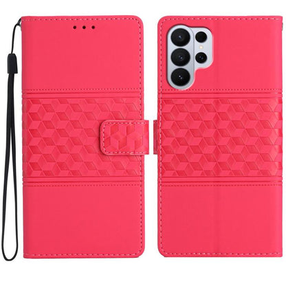 Diamond Embossed Skin Feel Leather Phone Case