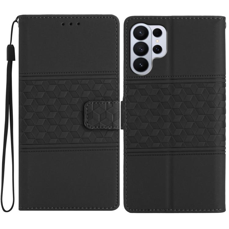 Diamond Embossed Skin Feel Leather Phone Case