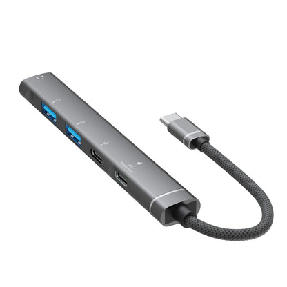 5 in 1 USB-C / Type-C Interface Multi-function HUB Adapter, 5 in 1 (Grey), 5 in 1 (Silver)