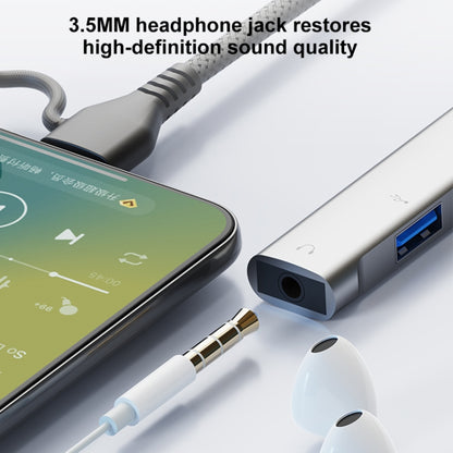 5 in 2 Multi-function HUB Adapter, USB-C / Type-C + 8 Pin, USB-C / Type-C + USB-A