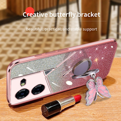 Plated Gradient Glitter Butterfly Holder TPU Phone Case, For Tecno Pova 6 Pro, For Tecno Spark 10C, For Tecno Spark 10 Pro, For Tecno Pop 5 Pro, For Tecno Spark Go 2022, For Tecno Pop 5 LTE, For Tecno Spark Go 2020