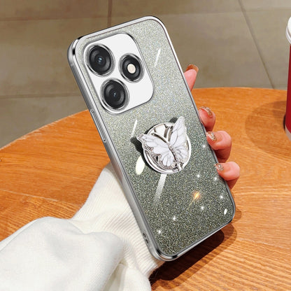Plated Gradient Glitter Butterfly Holder TPU Phone Case, For Tecno Pova 6 Pro, For Tecno Spark 10C, For Tecno Spark 10 Pro, For Tecno Pop 5 Pro, For Tecno Spark Go 2022, For Tecno Pop 5 LTE, For Tecno Spark Go 2020