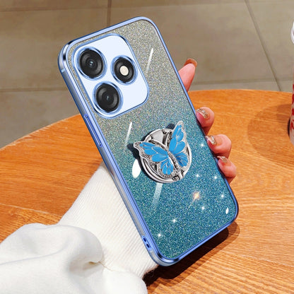 Plated Gradient Glitter Butterfly Holder TPU Phone Case, For Tecno Pova 6 Pro, For Tecno Spark 10C, For Tecno Spark 10 Pro, For Tecno Pop 5 Pro, For Tecno Spark Go 2022, For Tecno Pop 5 LTE, For Tecno Spark Go 2020