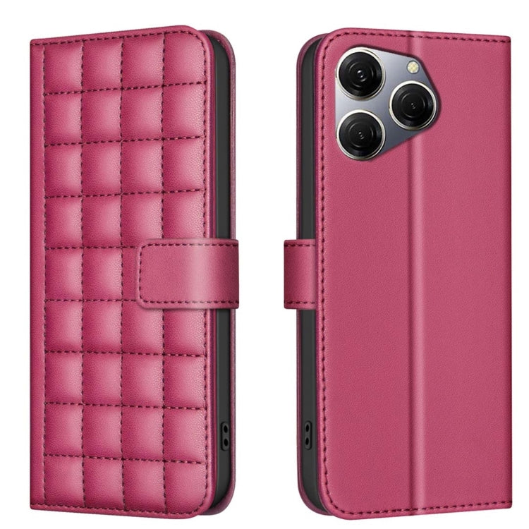 Square Texture Leather Phone Case, For Tecno Pova 6 / 6 Pro 5G, For Tecno Camon 30 5G / 4G, For Tecno Spark 20 Pro+, For Tecno Spark 20 Pro, For Tecno Spark Go 2024 / 20C / Pop 8, For Tecno Spark 20