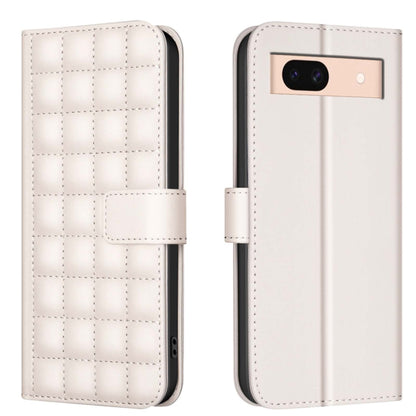 Square Texture Leather Phone Case, For Google Pixel 9 Pro, For Google Pixel 9, For Google Pixel 8a, For Google Pixel 8 Pro, For Google Pixel 8