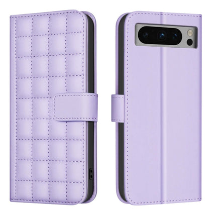 Square Texture Leather Phone Case, For Google Pixel 9 Pro, For Google Pixel 9, For Google Pixel 8a, For Google Pixel 8 Pro, For Google Pixel 8
