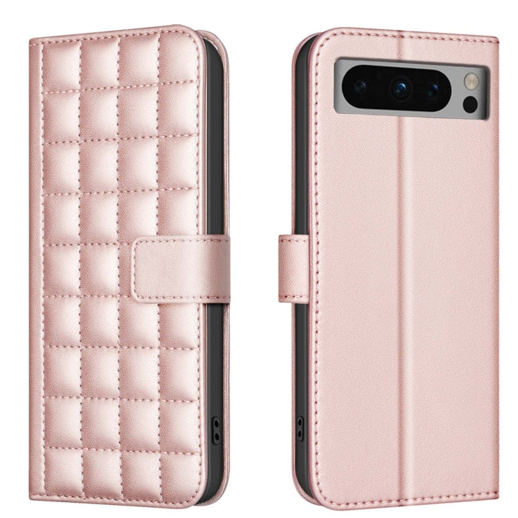 Square Texture Leather Phone Case, For Google Pixel 9 Pro, For Google Pixel 9, For Google Pixel 8a, For Google Pixel 8 Pro, For Google Pixel 8
