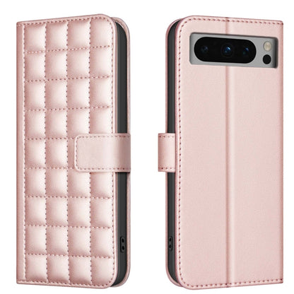 Square Texture Leather Phone Case, For Google Pixel 9 Pro, For Google Pixel 9, For Google Pixel 8a, For Google Pixel 8 Pro, For Google Pixel 8