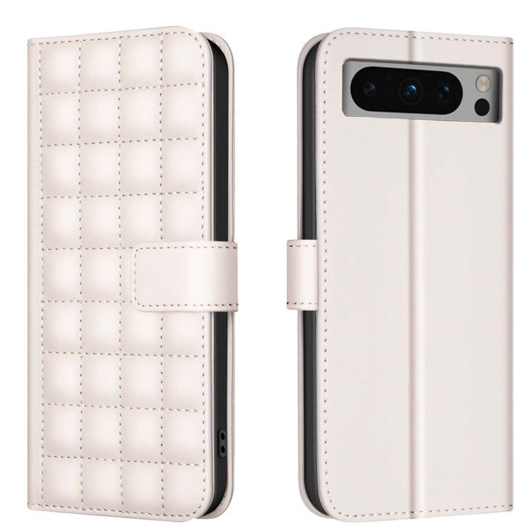 Square Texture Leather Phone Case, For Google Pixel 9 Pro, For Google Pixel 9, For Google Pixel 8a, For Google Pixel 8 Pro, For Google Pixel 8
