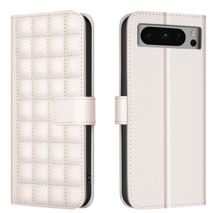 Square Texture Leather Phone Case, For Google Pixel 9 Pro, For Google Pixel 9, For Google Pixel 8a, For Google Pixel 8 Pro, For Google Pixel 8