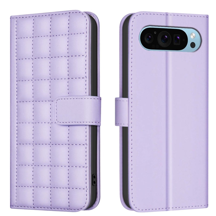 Square Texture Leather Phone Case, For Google Pixel 9 Pro, For Google Pixel 9, For Google Pixel 8a, For Google Pixel 8 Pro, For Google Pixel 8