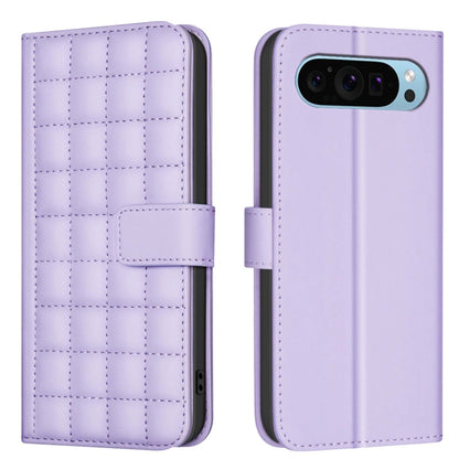 Square Texture Leather Phone Case, For Google Pixel 9 Pro, For Google Pixel 9, For Google Pixel 8a, For Google Pixel 8 Pro, For Google Pixel 8
