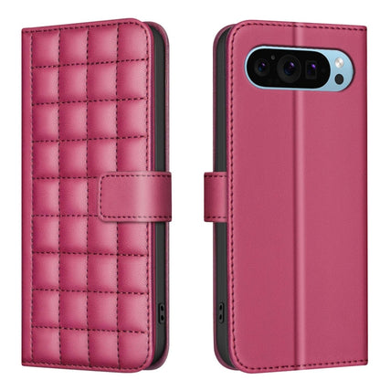 Square Texture Leather Phone Case, For Google Pixel 9 Pro, For Google Pixel 9, For Google Pixel 8a, For Google Pixel 8 Pro, For Google Pixel 8