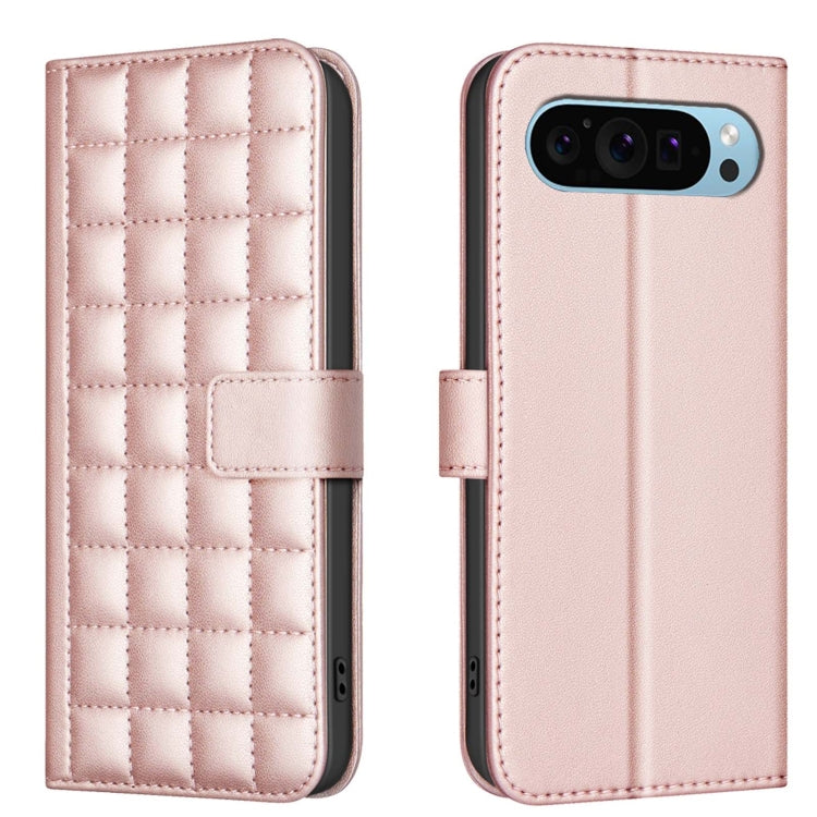 Square Texture Leather Phone Case, For Google Pixel 9 Pro, For Google Pixel 9, For Google Pixel 8a, For Google Pixel 8 Pro, For Google Pixel 8