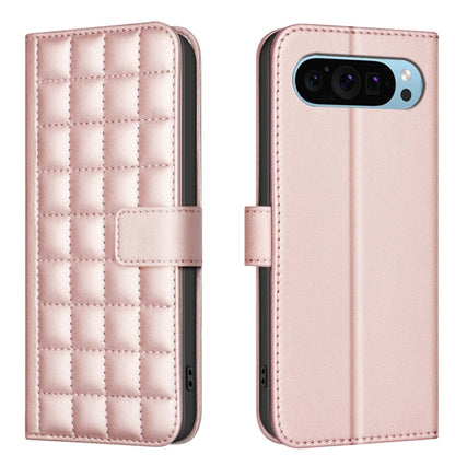 Square Texture Leather Phone Case, For Google Pixel 9 Pro, For Google Pixel 9, For Google Pixel 8a, For Google Pixel 8 Pro, For Google Pixel 8