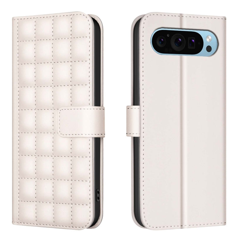 Square Texture Leather Phone Case, For Google Pixel 9 Pro, For Google Pixel 9, For Google Pixel 8a, For Google Pixel 8 Pro, For Google Pixel 8