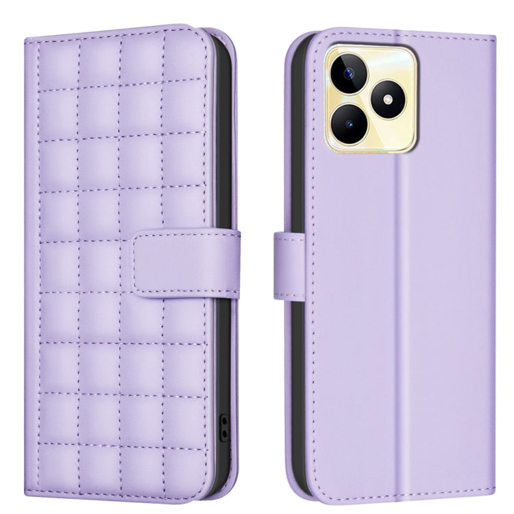 Square Texture Leather Phone Case, For Realme 12 5G Global, For Realme 12+ 5G, For Realme 12 Pro 5G / 12 Pro+ 5G Global, For Realme 11 4G Global, For Realme 11 5G Global / 11X, For Realme C53, For Realme C55