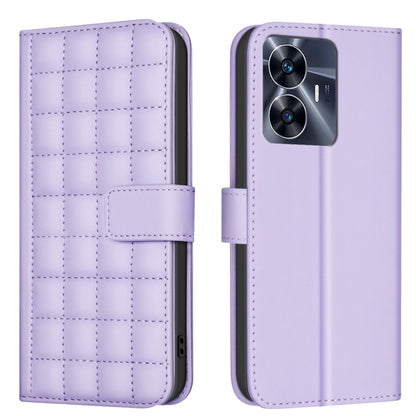 Square Texture Leather Phone Case, For Realme 12 5G Global, For Realme 12+ 5G, For Realme 12 Pro 5G / 12 Pro+ 5G Global, For Realme 11 4G Global, For Realme 11 5G Global / 11X, For Realme C53, For Realme C55