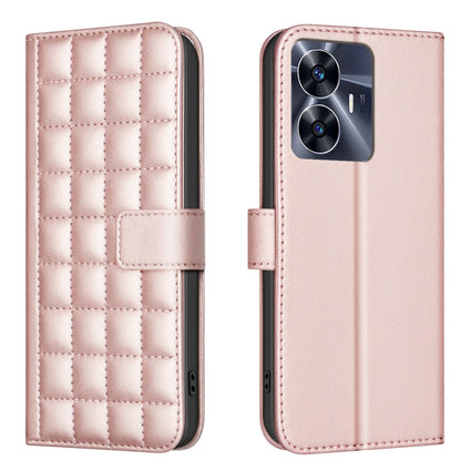 Square Texture Leather Phone Case, For Realme 12 5G Global, For Realme 12+ 5G, For Realme 12 Pro 5G / 12 Pro+ 5G Global, For Realme 11 4G Global, For Realme 11 5G Global / 11X, For Realme C53, For Realme C55