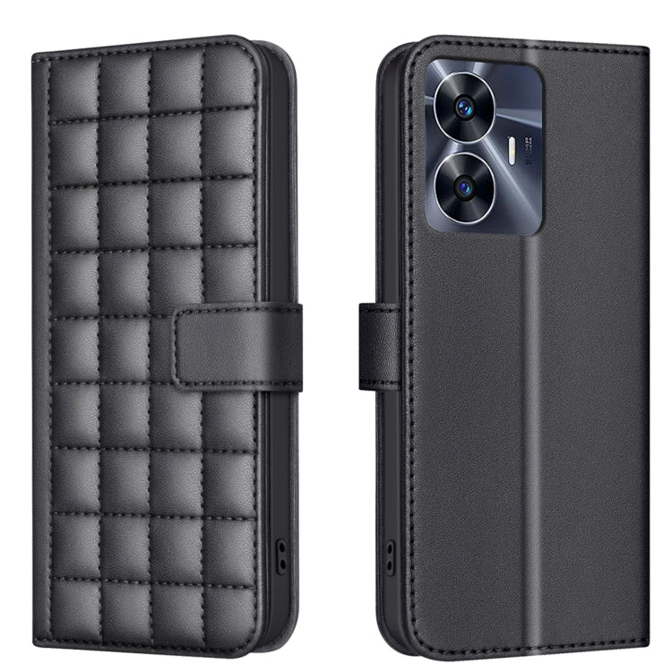 Square Texture Leather Phone Case, For Realme 12 5G Global, For Realme 12+ 5G, For Realme 12 Pro 5G / 12 Pro+ 5G Global, For Realme 11 4G Global, For Realme 11 5G Global / 11X, For Realme C53, For Realme C55
