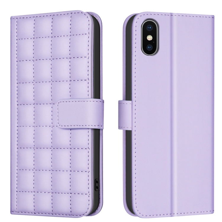 Square Texture Leather Phone Case, For iPhone 12 / 12 Pro, For iPhone 12 Pro Max, For iPhone 11 Pro Max, For iPhone 11, For iPhone 11 Pro, For iPhone XR, For iPhone XS Max, For iPhone 8 Plus / 7 Plus