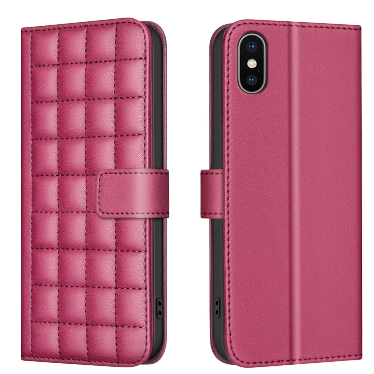 Square Texture Leather Phone Case, For iPhone 12 / 12 Pro, For iPhone 12 Pro Max, For iPhone 11 Pro Max, For iPhone 11, For iPhone 11 Pro, For iPhone XR, For iPhone XS Max, For iPhone 8 Plus / 7 Plus