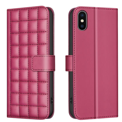 Square Texture Leather Phone Case, For iPhone 12 / 12 Pro, For iPhone 12 Pro Max, For iPhone 11 Pro Max, For iPhone 11, For iPhone 11 Pro, For iPhone XR, For iPhone XS Max, For iPhone 8 Plus / 7 Plus