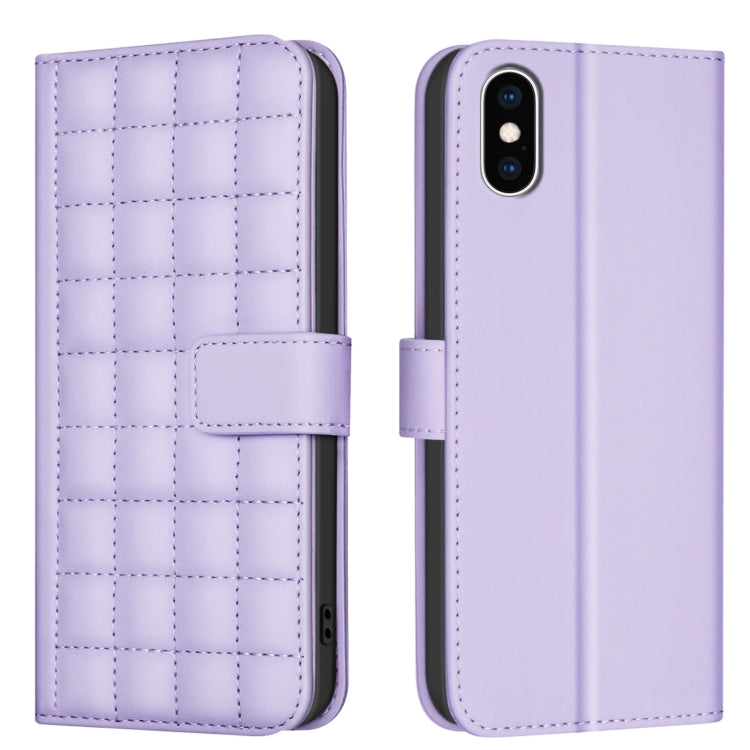 Square Texture Leather Phone Case, For iPhone 12 / 12 Pro, For iPhone 12 Pro Max, For iPhone 11 Pro Max, For iPhone 11, For iPhone 11 Pro, For iPhone XR, For iPhone XS Max, For iPhone 8 Plus / 7 Plus