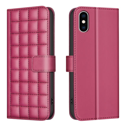 Square Texture Leather Phone Case, For iPhone 12 / 12 Pro, For iPhone 12 Pro Max, For iPhone 11 Pro Max, For iPhone 11, For iPhone 11 Pro, For iPhone XR, For iPhone XS Max, For iPhone 8 Plus / 7 Plus