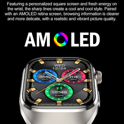 TK16 2.04 inch LCD Screen Silicone Strap Smart Watch Supports Health Monitoring