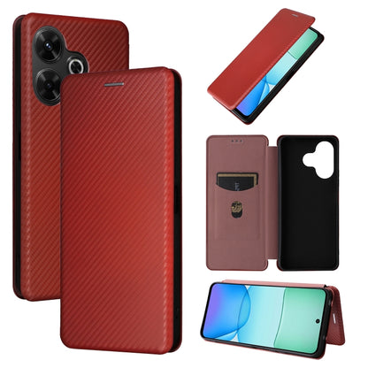 Carbon Fiber Texture Flip Leather Phone Case, For Redmi Turbo 5 Max 5G / Poco X8 Pro Max, For Redmi Turbo 5 5G / Poco X8 Pro, For Redmi Note 15 Pro+ 5G 163.3mm / Poco M8 Pro 5G, For Redmi Note 15 5G / 4G 164mm / Poco M8 5G                              ...