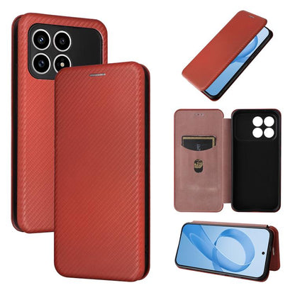 Carbon Fiber Texture Flip Leather Phone Case, For Redmi Turbo 5 Max 5G / Poco X8 Pro Max, For Redmi Turbo 5 5G / Poco X8 Pro, For Redmi Note 15 Pro+ 5G 163.3mm / Poco M8 Pro 5G, For Redmi Note 15 5G / 4G 164mm / Poco M8 5G                              ...