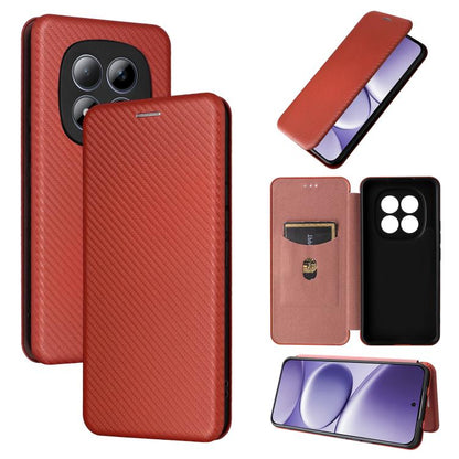 Carbon Fiber Texture Flip Leather Phone Case, For Redmi Turbo 5 Max 5G / Poco X8 Pro Max, For Redmi Turbo 5 5G / Poco X8 Pro, For Redmi Note 15 Pro+ 5G 163.3mm / Poco M8 Pro 5G, For Redmi Note 15 5G / 4G 164mm / Poco M8 5G                              ...