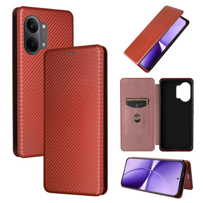 Carbon Fiber Texture Flip Leather Phone Case, For Redmi Turbo 5 Max 5G / Poco X8 Pro Max, For Redmi Turbo 5 5G / Poco X8 Pro, For Redmi Note 15 Pro+ 5G 163.3mm / Poco M8 Pro 5G, For Redmi Note 15 5G / 4G 164mm / Poco M8 5G                              ...