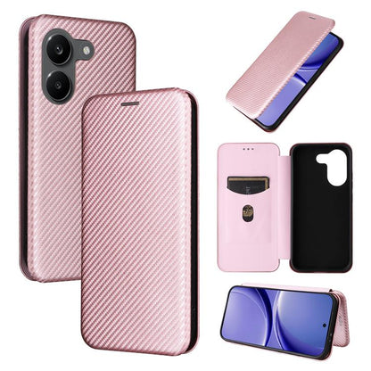 Carbon Fiber Texture Flip Leather Phone Case, For Redmi Turbo 5 Max 5G / Poco X8 Pro Max, For Redmi Turbo 5 5G / Poco X8 Pro, For Redmi Note 15 Pro+ 5G 163.3mm / Poco M8 Pro 5G, For Redmi Note 15 5G / 4G 164mm / Poco M8 5G                              ...