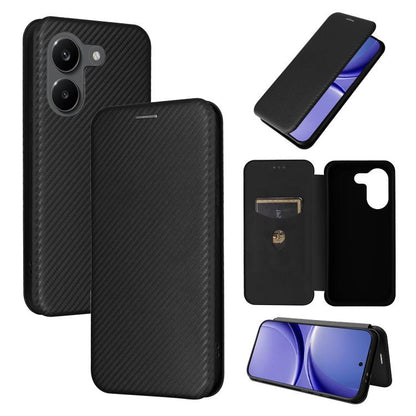 Carbon Fiber Texture Flip Leather Phone Case, For Redmi Turbo 5 Max 5G / Poco X8 Pro Max, For Redmi Turbo 5 5G / Poco X8 Pro, For Redmi Note 15 Pro+ 5G 163.3mm / Poco M8 Pro 5G, For Redmi Note 15 5G / 4G 164mm / Poco M8 5G                              ...
