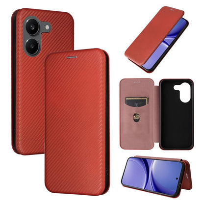 Carbon Fiber Texture Flip Leather Phone Case, For Redmi Turbo 5 Max 5G / Poco X8 Pro Max, For Redmi Turbo 5 5G / Poco X8 Pro, For Redmi Note 15 Pro+ 5G 163.3mm / Poco M8 Pro 5G, For Redmi Note 15 5G / 4G 164mm / Poco M8 5G                              ...