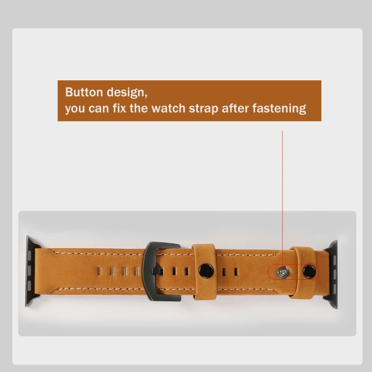 Genuine Leather Replacement Strap Watchband, For Apple Watch 5 & 4 40mm / 3 & 2 & 1 38mm