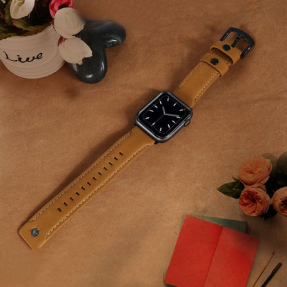 Genuine Leather Replacement Strap Watchband, For Apple Watch 5 & 4 40mm / 3 & 2 & 1 38mm